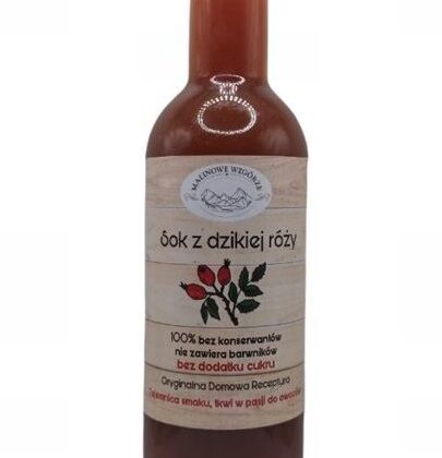 Malinowe Wzgórze – Sok z dzikiej róży 375 ml