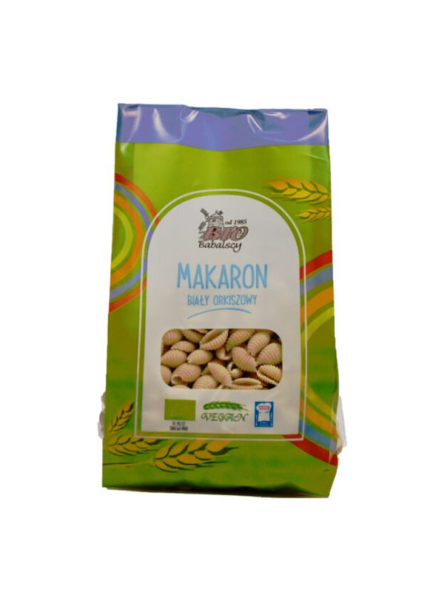 Makaron Biały orkiszowy muszelki BIO 400g