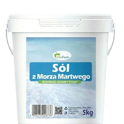 Sól z Morza Martwego naturalna nieoczyszczona 5 kg - VITAFARM
